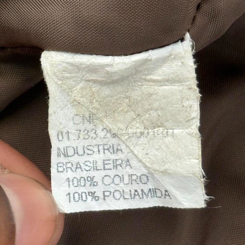 Vintage brown patchwork leather jacket - image 2